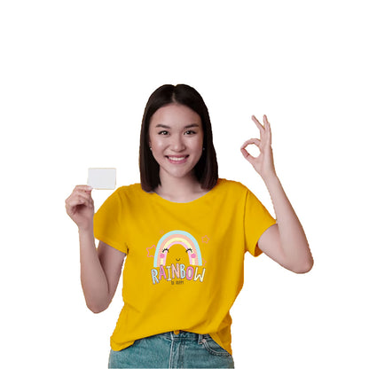 Rainbow Be Happy Kids T-Shirt - Comfy, Colorful & Fun! (D104)