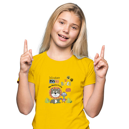 Little Lion Zoo Kids T-Shirt - Super Combed Bio-Wash Cotton for Playful Comfort (D121)
