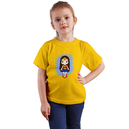 Baby Wonder Girl Kids T-Shirt - Super Combed Bio-Wash Cotton (D17)