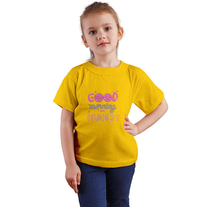 "Good Morning, I Am Hungry" Kids Cotton T-Shirt - Comfy & Playful! (D98)