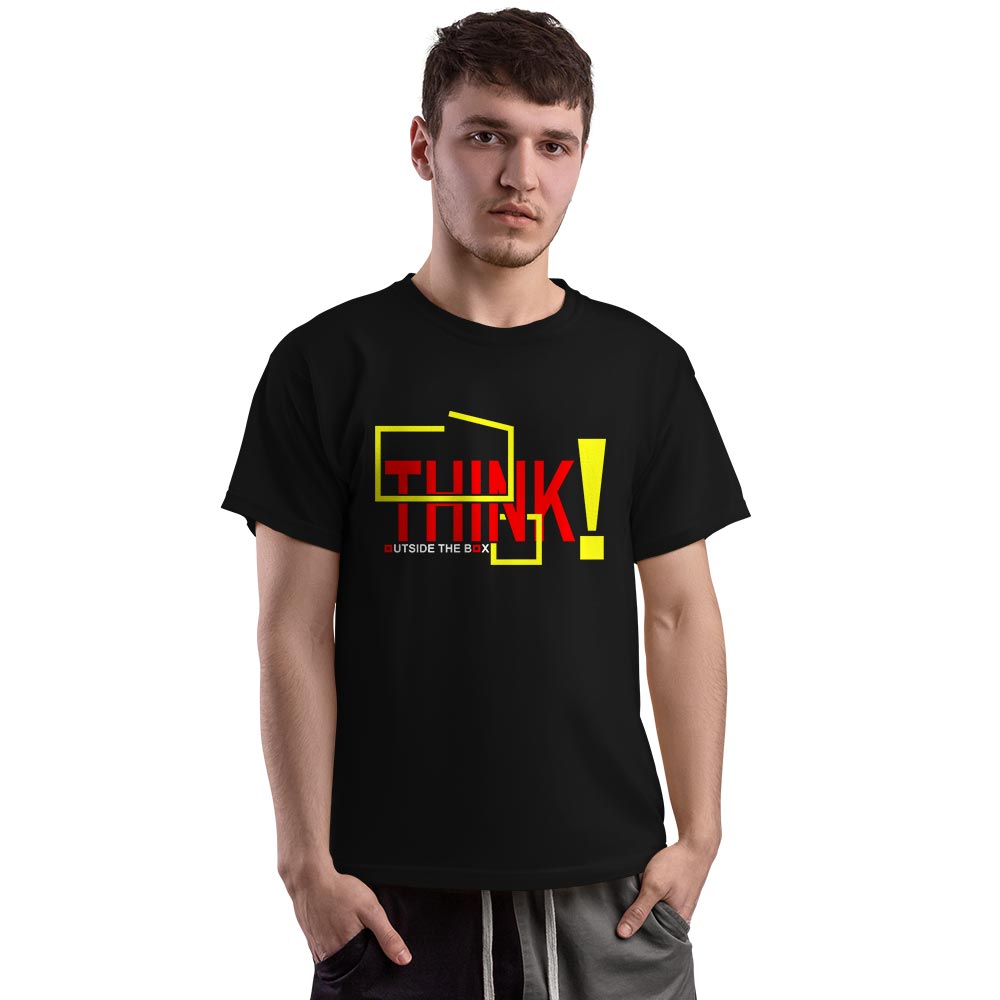 Think Outside The Box Printed Unisex Graphics T-shirt for Men and Women - Right Marc