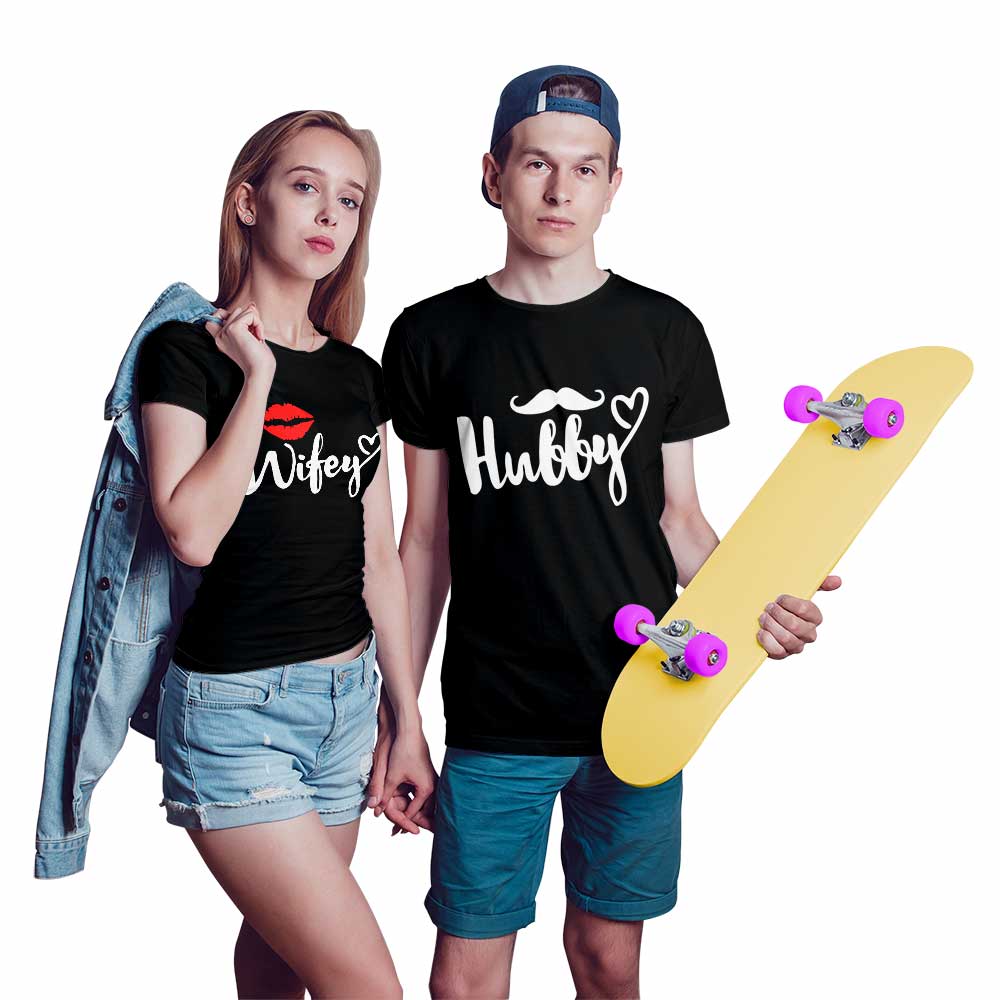 Wifey and Hubby Couple T-shirt - Right Marc