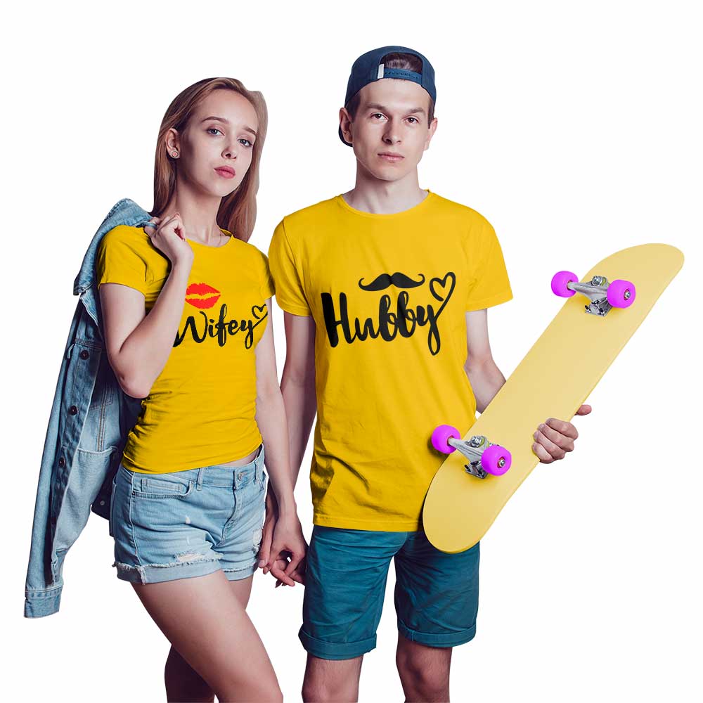 Wifey and Hubby Couple T-shirt - Right Marc
