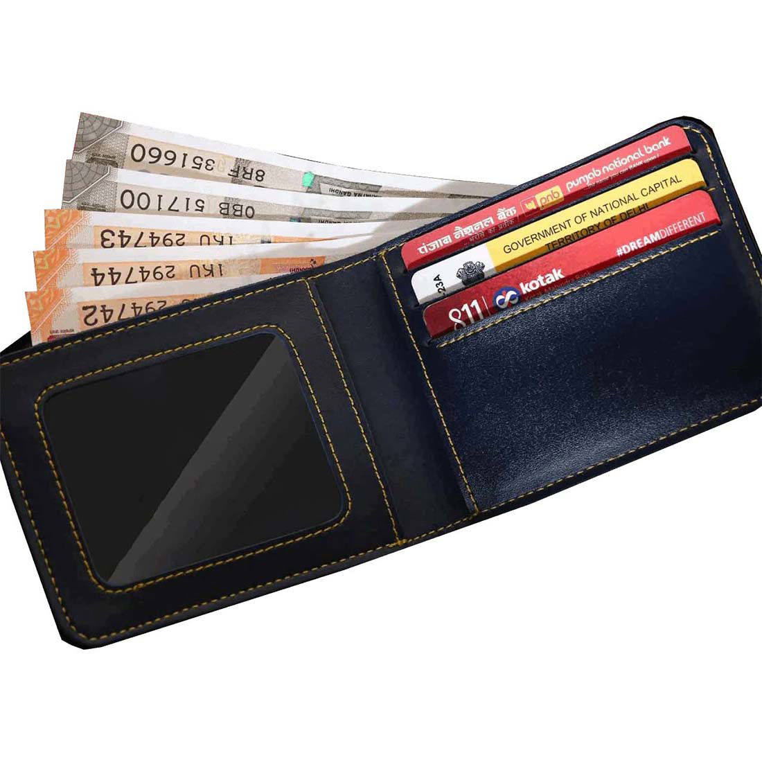 Ladies 3 Fold Clutch Leather Wallet & Men's Leather Wallet Couple Combo - Red / Wine - Right Marc