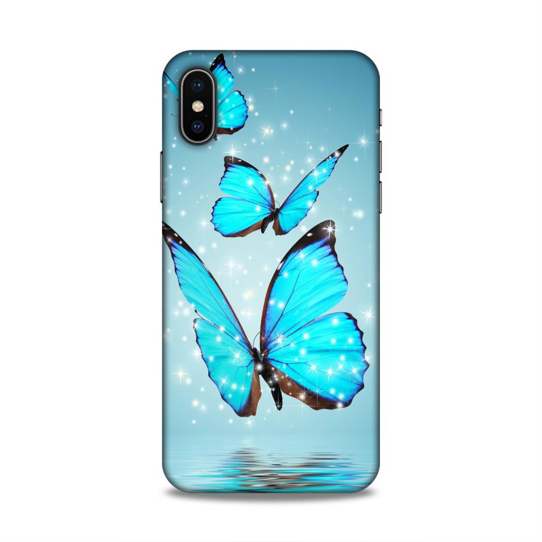 Blue Butterfly Hard Back Case For Apple iPhone X/XS - Right Marc