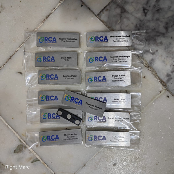 Custom Stainless Steel Name Badges | Corporate ID Tags Rajkot & India ...