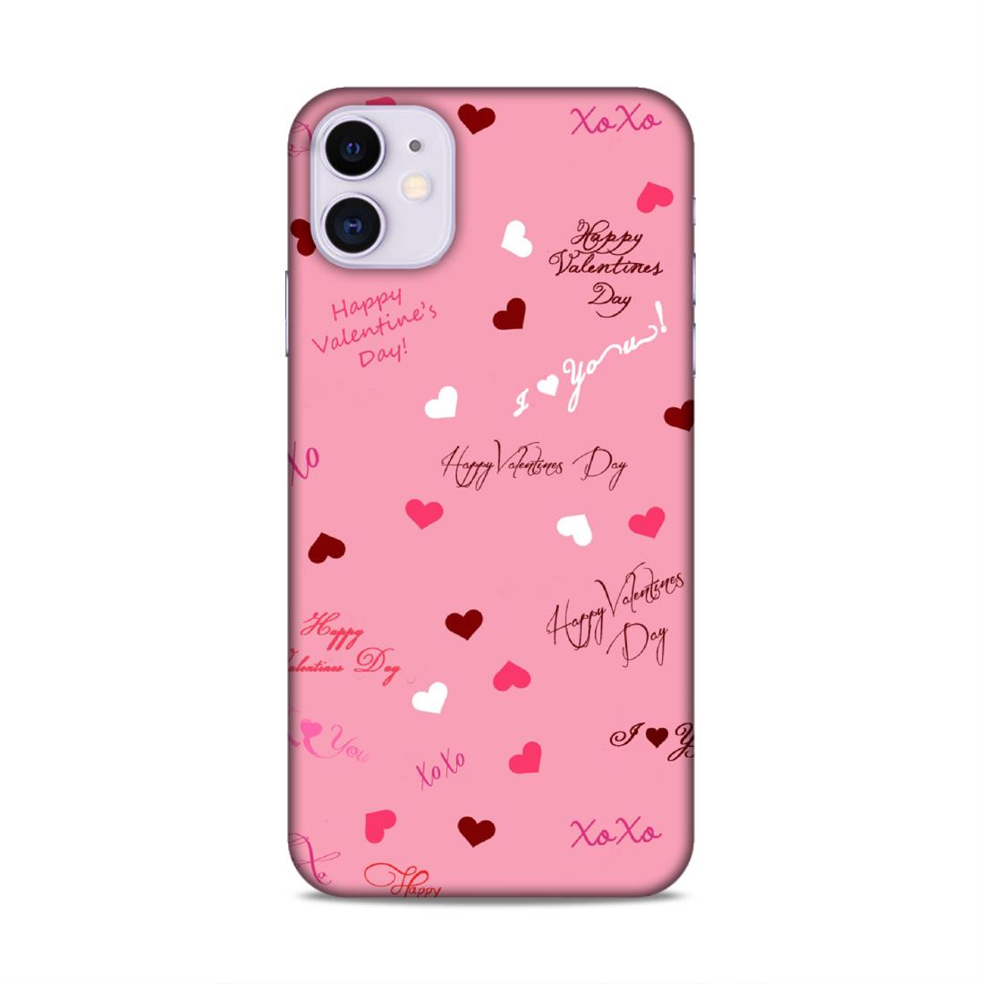 Happy Valentines Day Hard Back Case For Apple iPhone 11