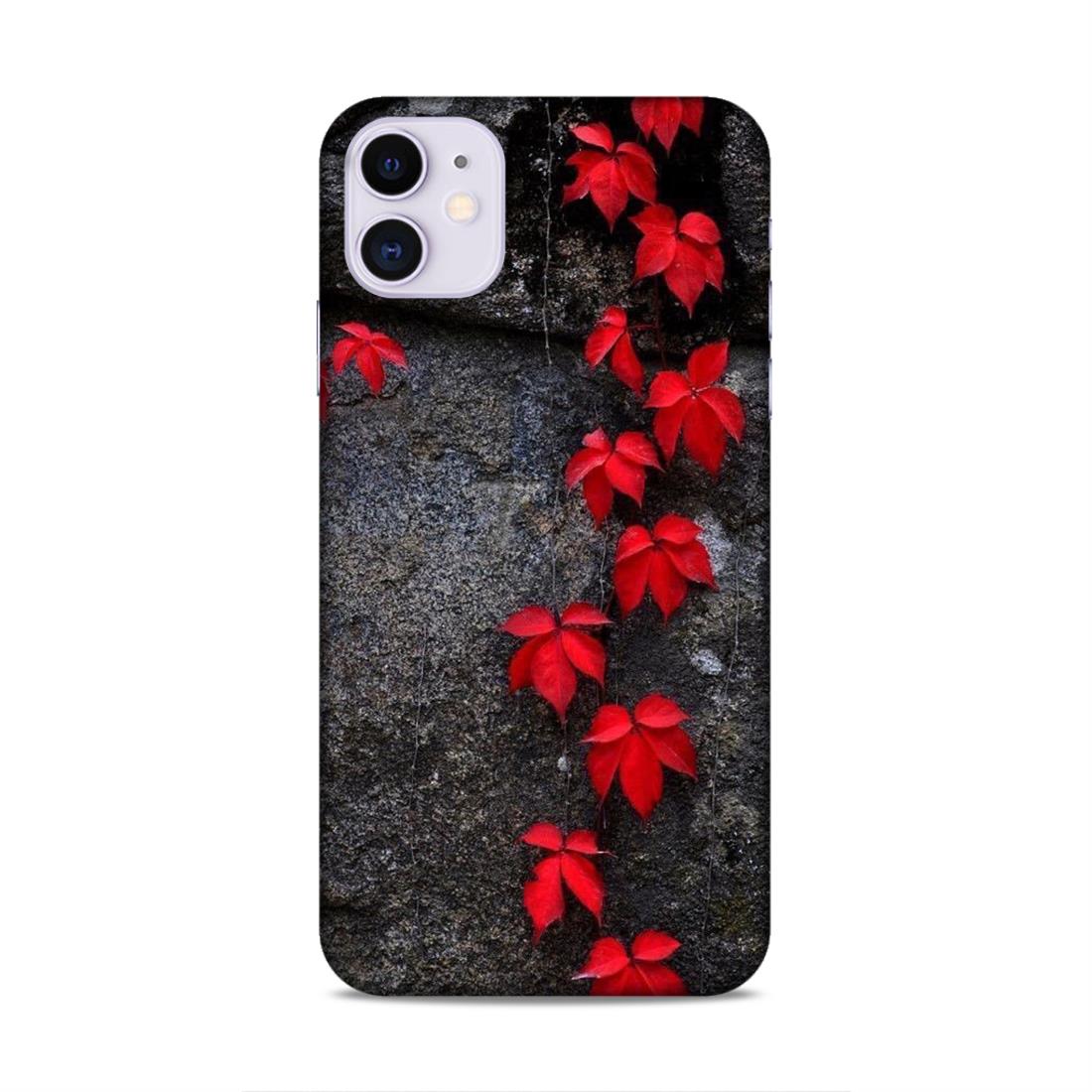Red Leaf Series Hard Back Case For Apple iPhone 11