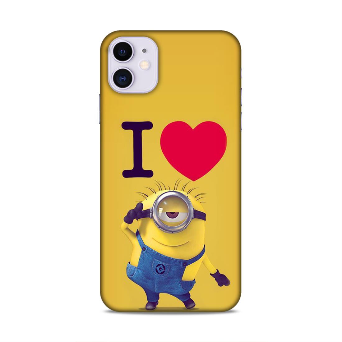 I love Minions Hard Back Case For Apple iPhone 11