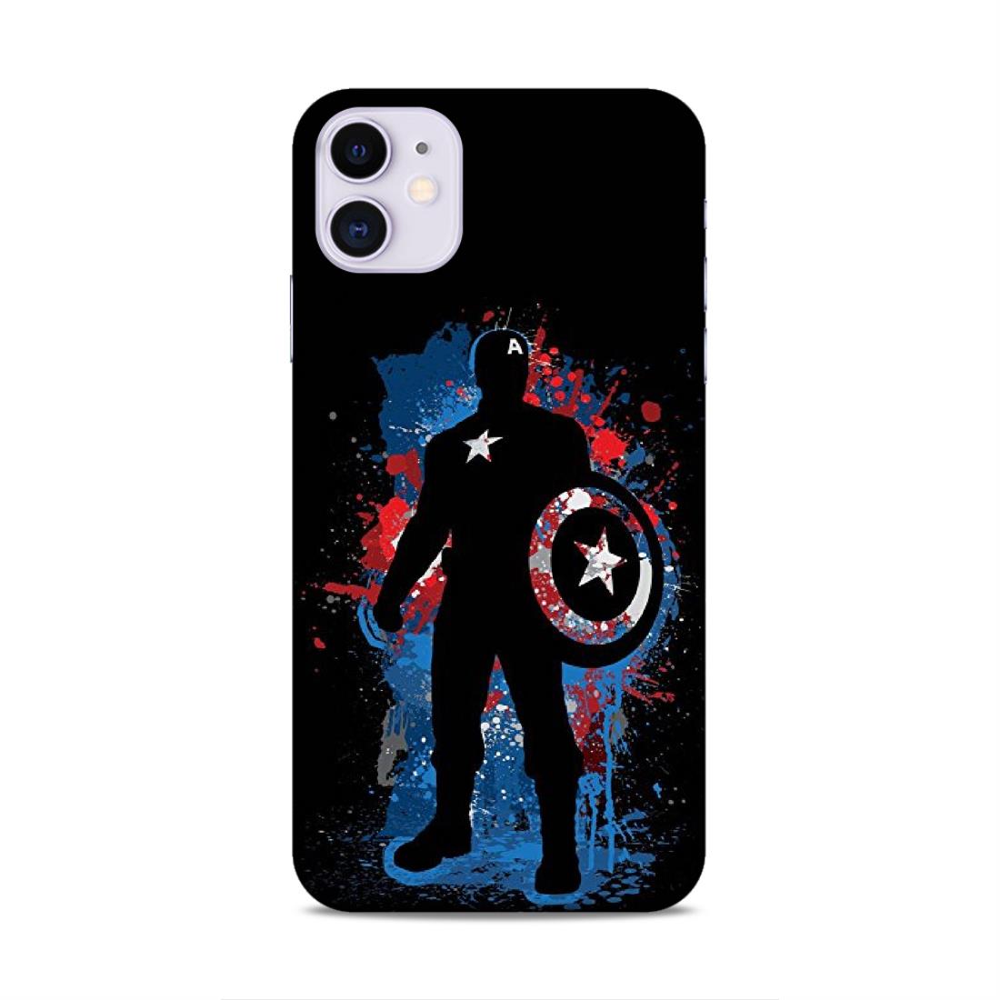 Black Captain America Hard Back Case For Apple iPhone 11