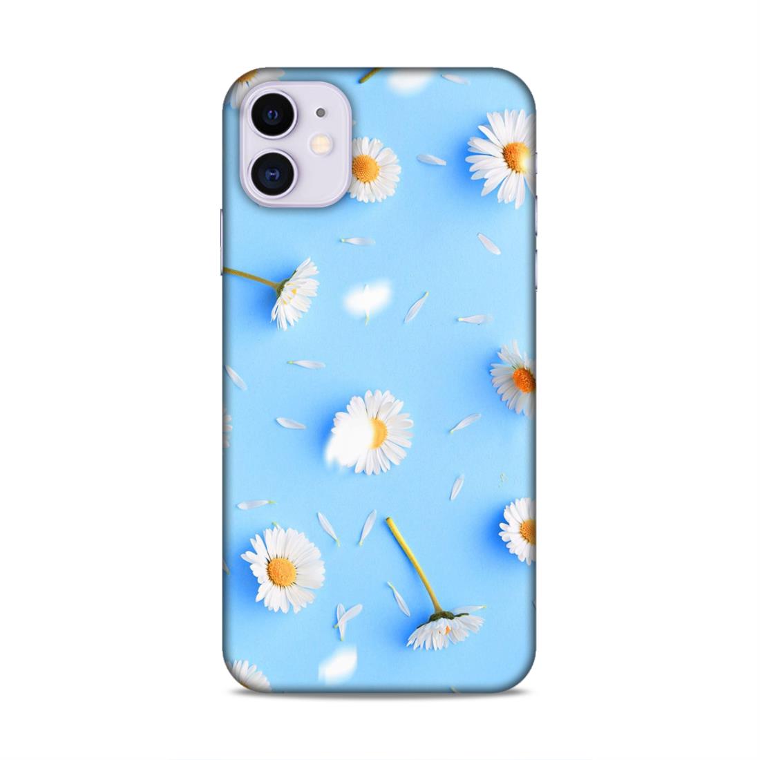 Floral In Sky Blue Hard Back Case For Apple iPhone 11