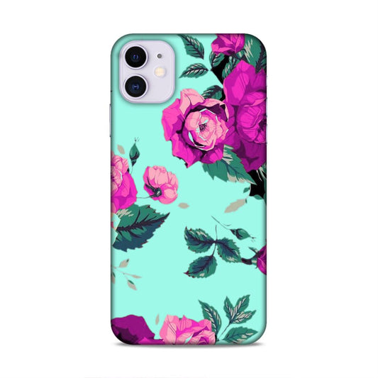Pink Floral Hard Back Case For Apple iPhone 11