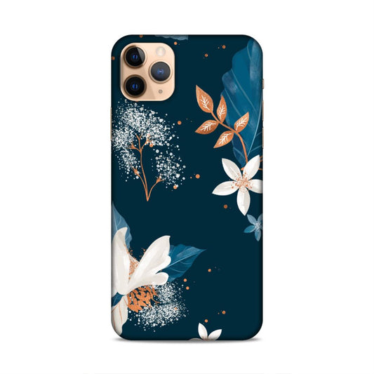 Blue Floral Hard Back Case For Apple iPhone 11 Pro