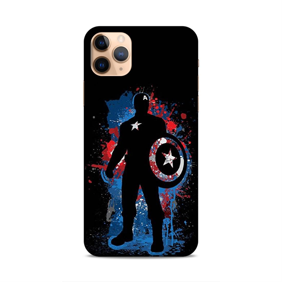Black Captain America Hard Back Case For Apple iPhone 11 Pro