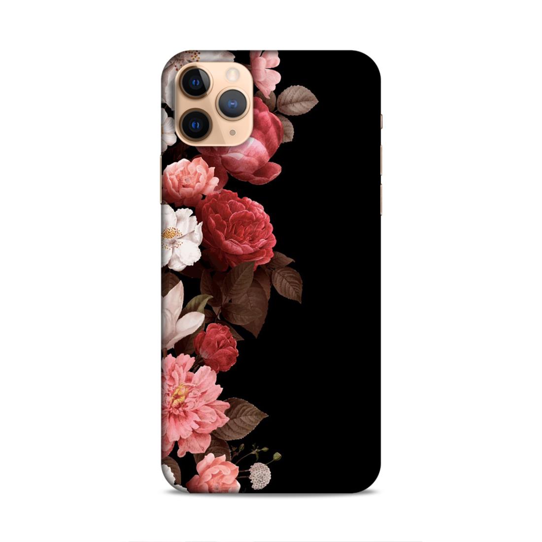 Floral in Black Hard Back Case For Apple iPhone 11 Pro