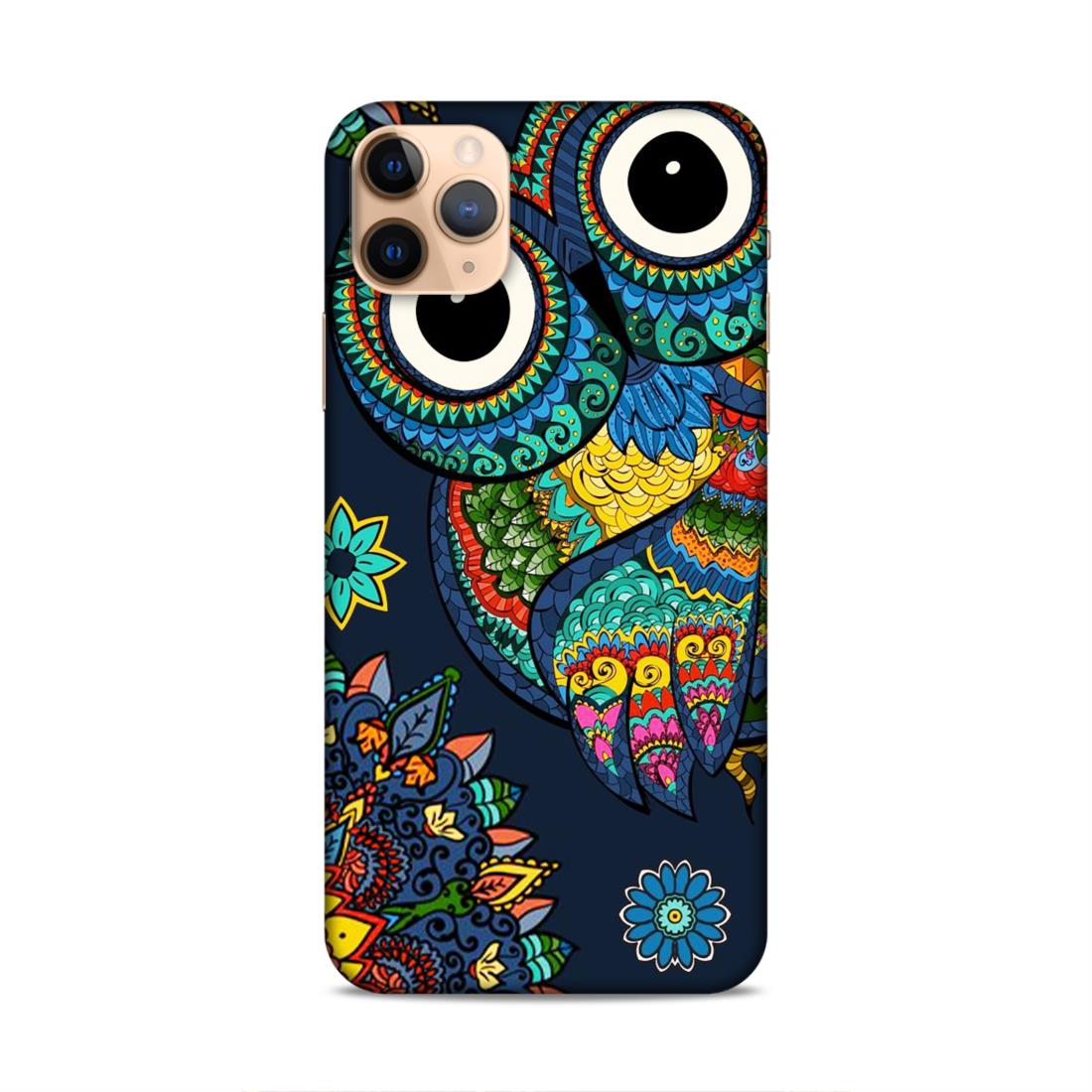Owl and Mandala Flower Hard Back Case For Apple iPhone 11 Pro