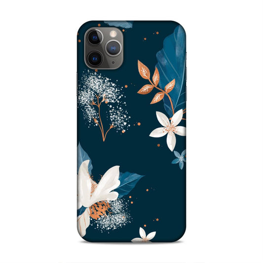 Blue Floral Hard Back Case For Apple iPhone 11 Pro Max
