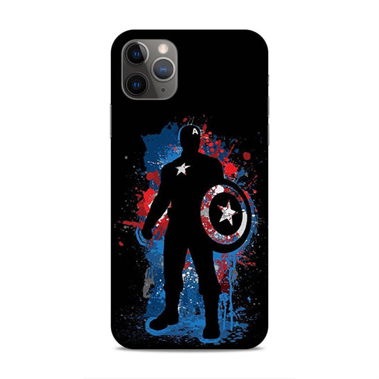Black Captain America Hard Back Case For Apple iPhone 11 Pro Max