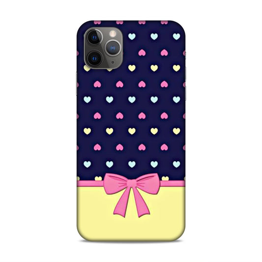 Heart Pattern with Bow Hard Back Case For Apple iPhone 11 Pro Max