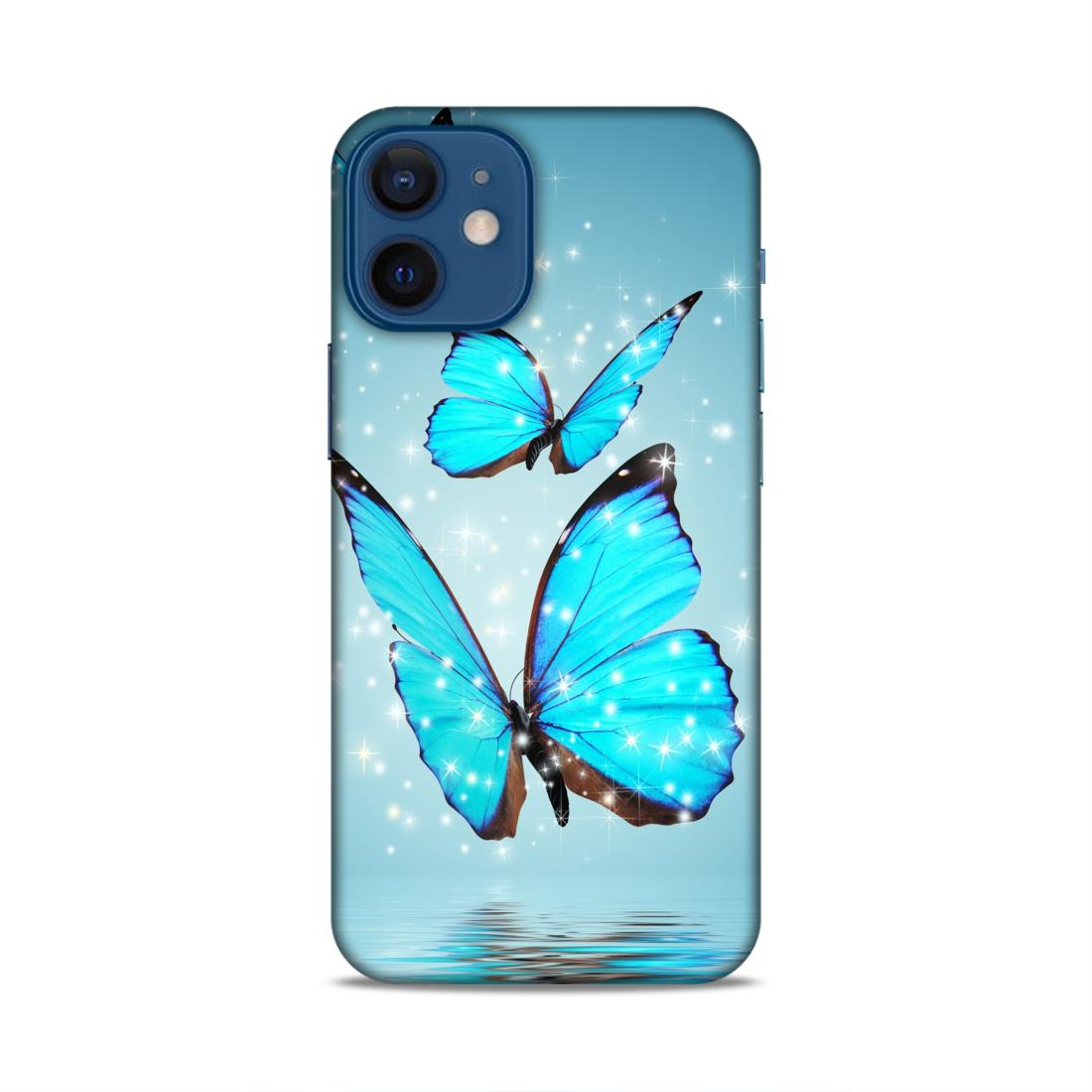 Blue Butterfly Hard Back Case For Apple iPhone 12 Mini