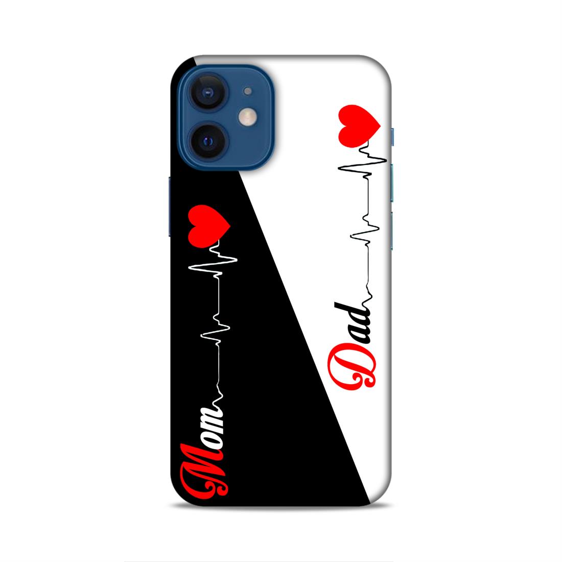 Love Mom Dad Hard Back Case For Apple iPhone 12 Mini