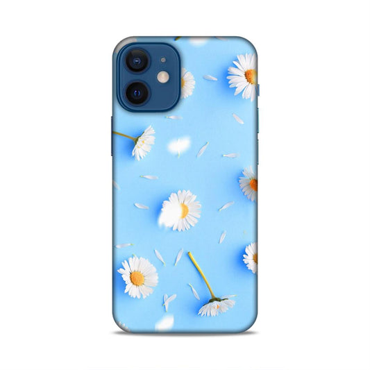 Floral In Sky Blue Hard Back Case For Apple iPhone 12 Mini