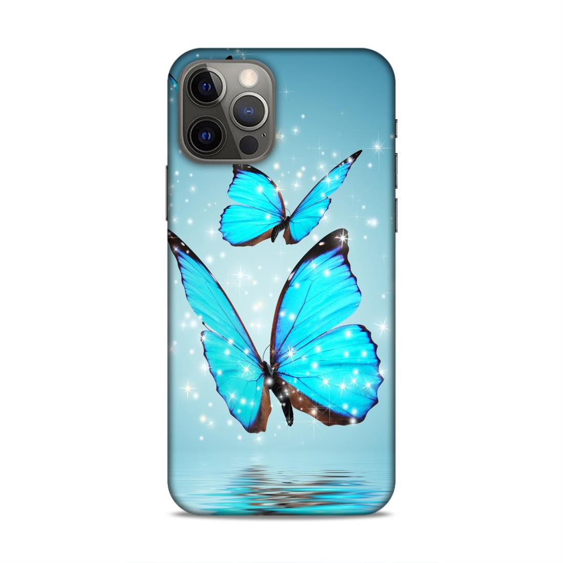 Blue Butterfly Hard Back Case For Apple iPhone 12 / 12 Pro