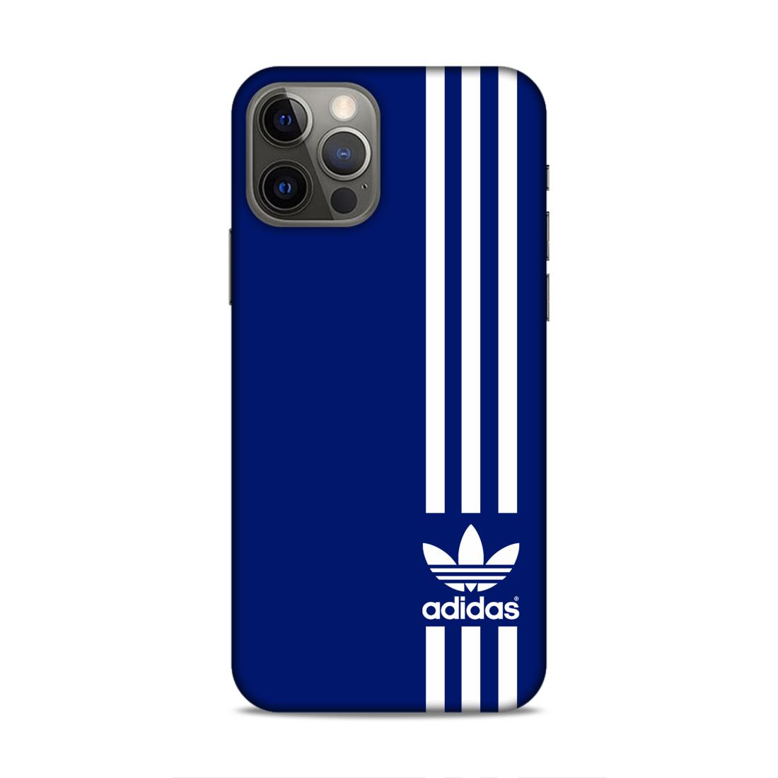 Adidas in Blue Hard Back Case For Apple iPhone 12 / 12 Pro