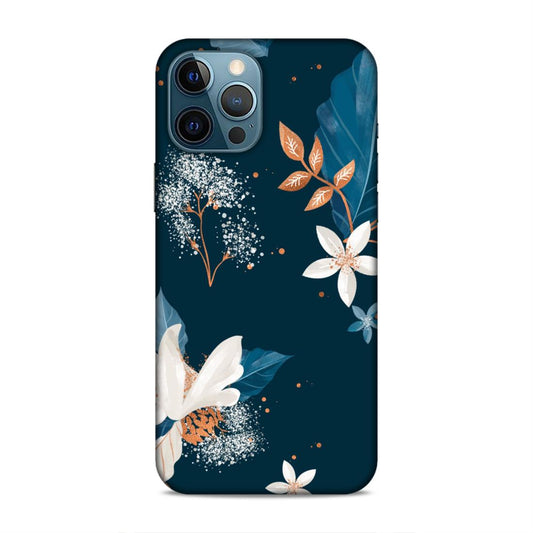 Blue Floral Hard Back Case For Apple iPhone 12 Pro Max