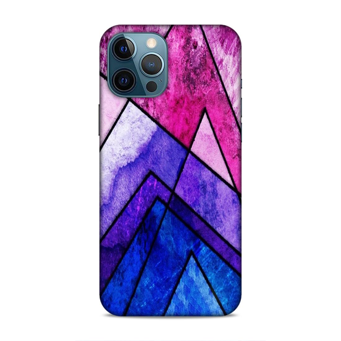 Blue Pink Pattern Hard Back Case For Apple iPhone 12 Pro Max