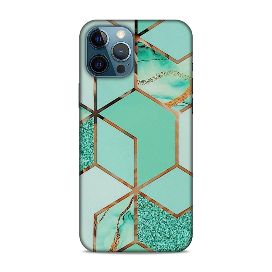 Hexagonal Marble Pattern Hard Back Case For Apple iPhone 12 Pro Max