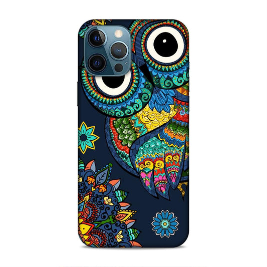 Owl and Mandala Flower Hard Back Case For Apple iPhone 12 Pro Max
