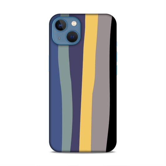 Black Blue Rainbow Hard Back Case For Apple iPhone 13 / 14