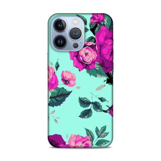 Pink Floral Hard Back Case For Apple iPhone 13 Pro