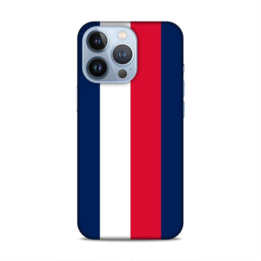 Blue White Red Pattern Hard Back Case For Apple iPhone 13 Pro