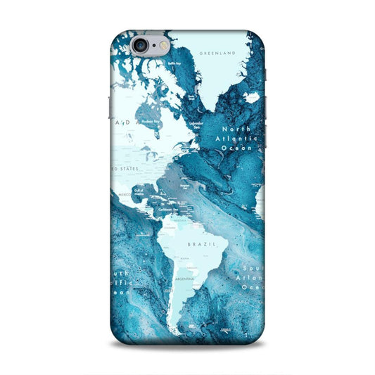 Blue Aesthetic World Map Hard Back Case For Apple iPhone 6 Plus / 6s Plus