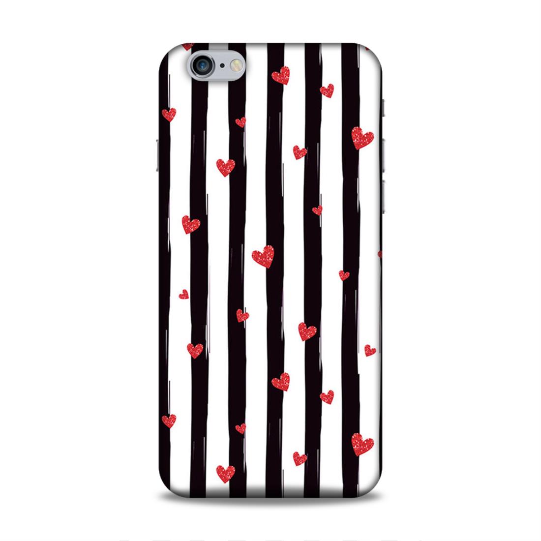 Little Hearts with Strips Hard Back Case For Apple iPhone 6 Plus / 6s Plus