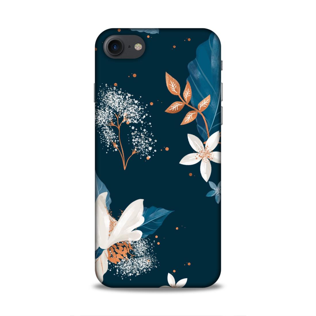 Blue Floral Hard Back Case For Apple iPhone 7 / 8 / SE 2020