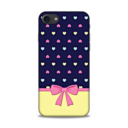 Heart Pattern with Bow Hard Back Case For Apple iPhone 7 / 8 / SE 2020