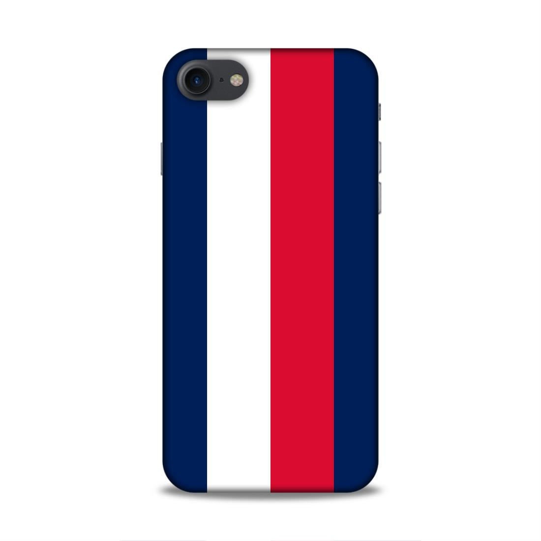 Blue White Red Pattern Hard Back Case For Apple iPhone 7 / 8 / SE 2020