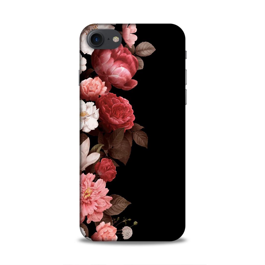 Floral in Black Hard Back Case For Apple iPhone 7 / 8 / SE 2020
