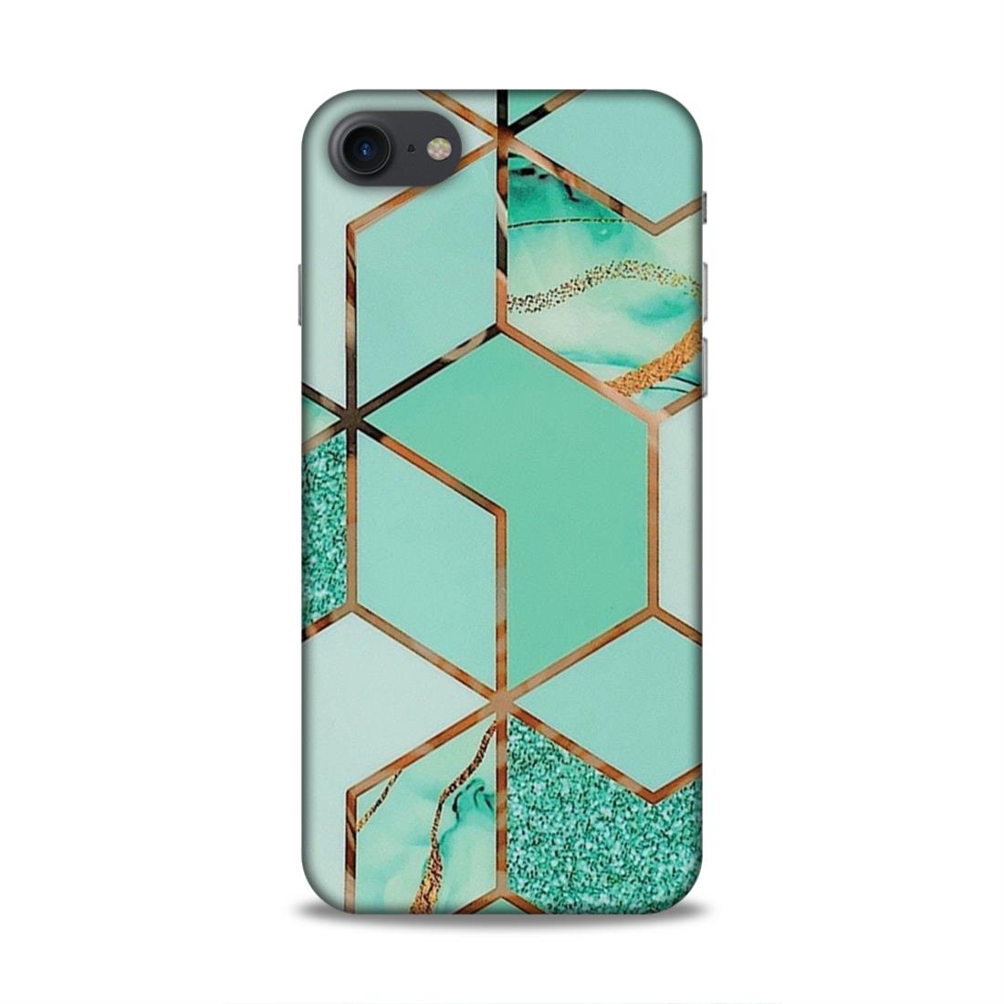 Hexagonal Marble Pattern Hard Back Case For Apple iPhone 7 / 8 / SE 2020