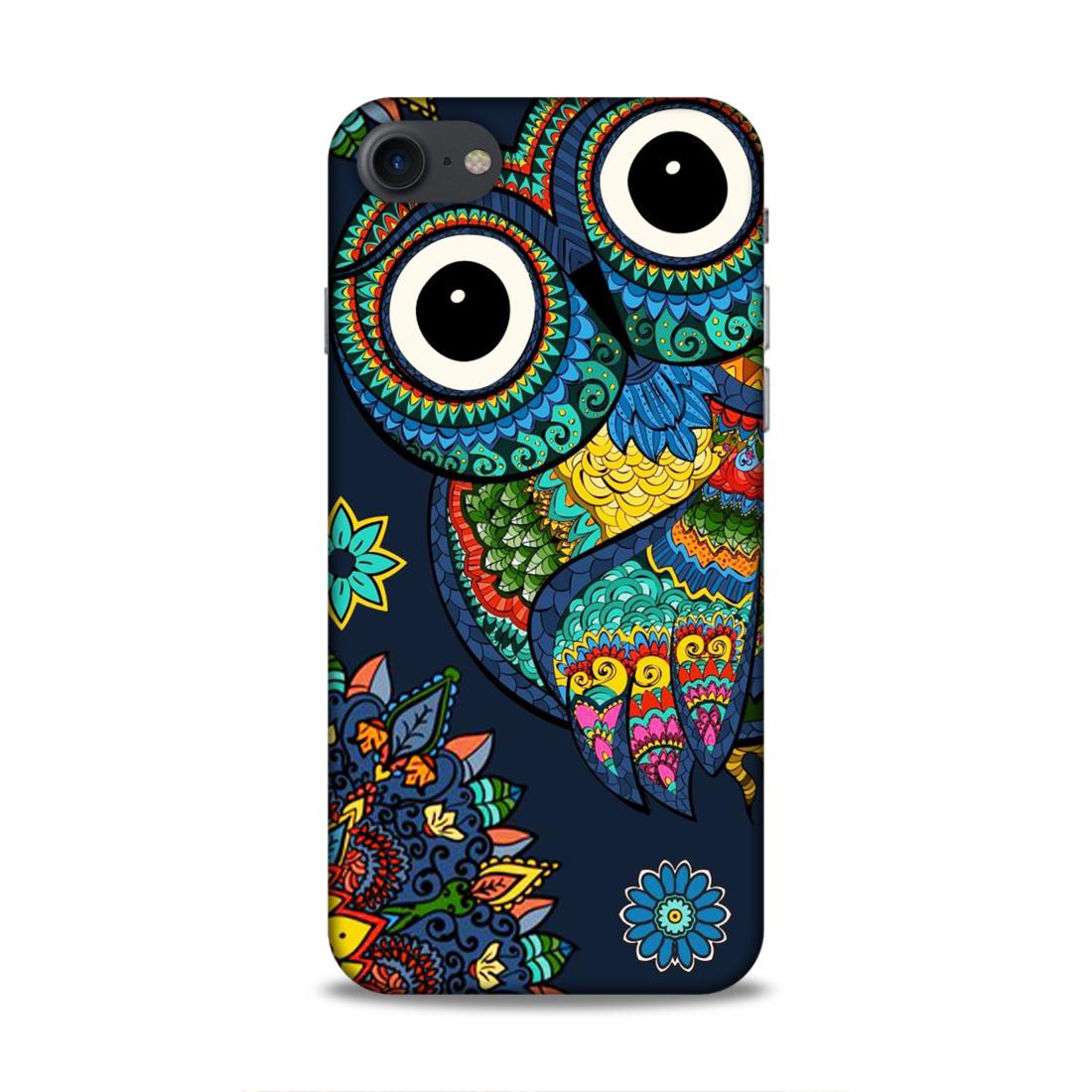 Owl and Mandala Flower Hard Back Case For Apple iPhone 7 / 8 / SE 2020