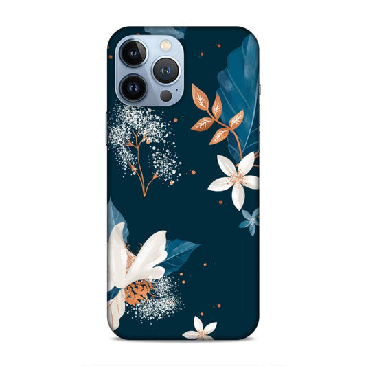 Blue Floral Hard Back Case For Apple iPhone 13 Pro Max
