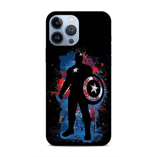 Black Captain America Hard Back Case For Apple iPhone 13 Pro Max