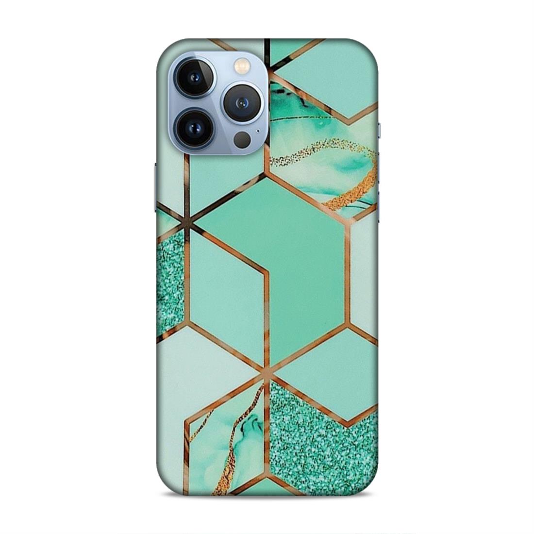 Hexagonal Marble Pattern Hard Back Case For Apple iPhone 13 Pro Max
