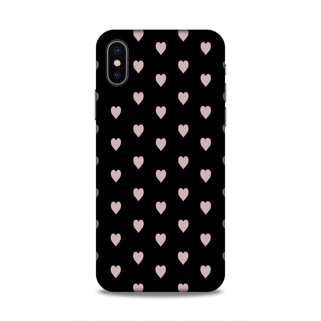 Love Pattern Hard Back Case For Apple iPhone X/XS