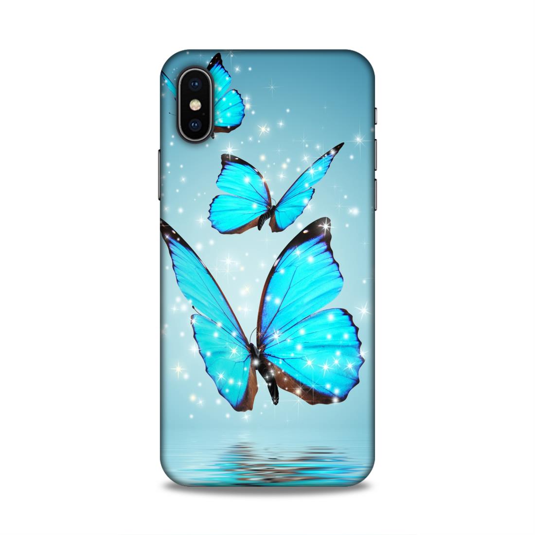 Blue Butterfly Hard Back Case For Apple iPhone X/XS