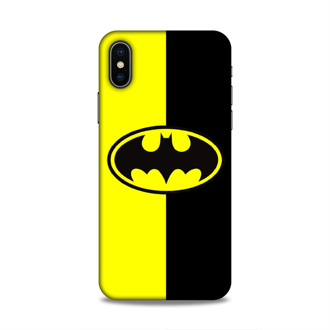 Batman Balck Yellow Hard Back Case For Apple iPhone X/XS