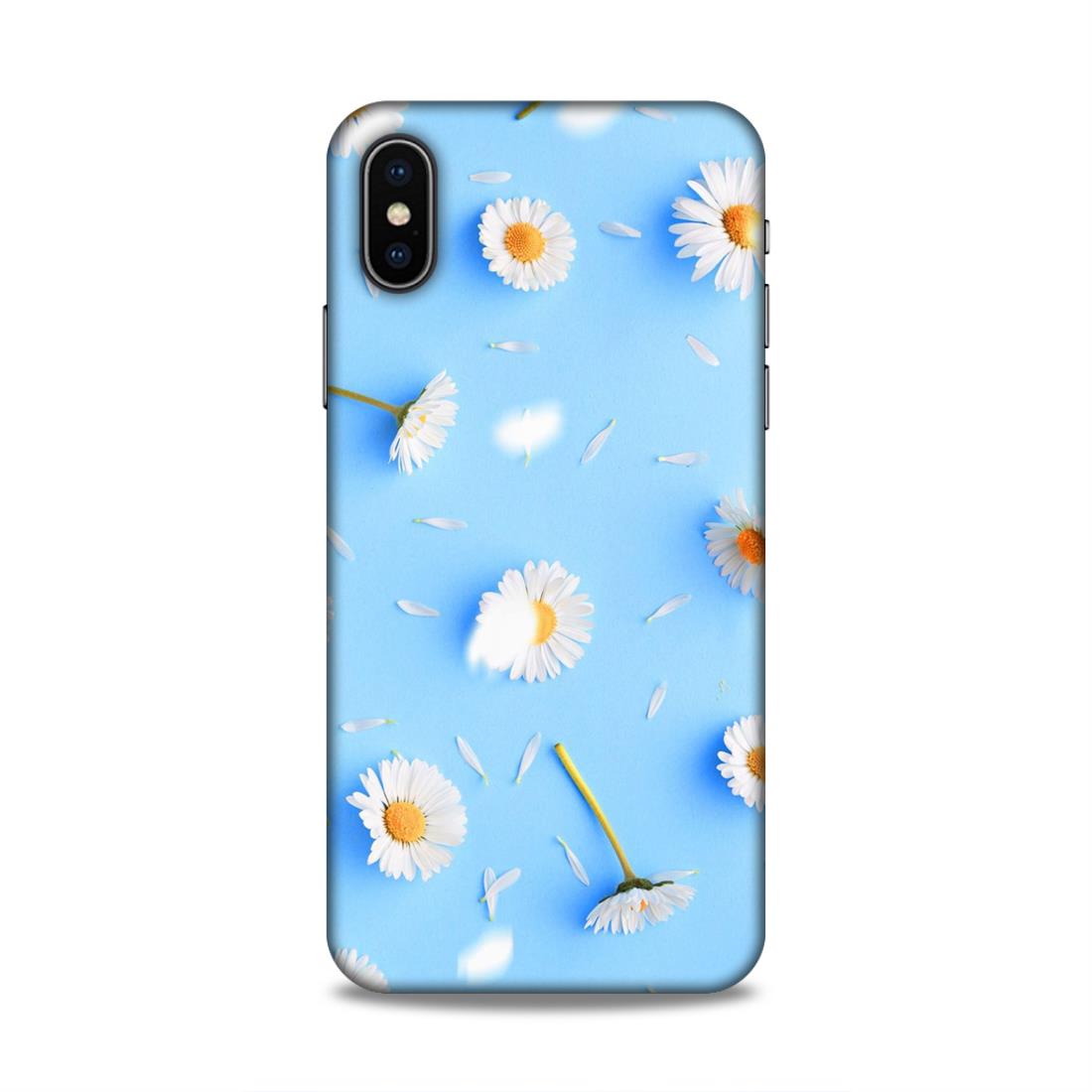 Floral In Sky Blue Hard Back Case For Apple iPhone X/XS